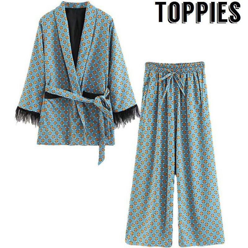 Toppies 2020 синее кимоно с принтом, куртка с рукавами-п...
