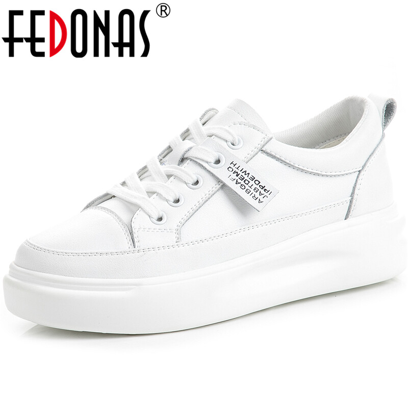 Женские кроссовки на шнуровке FEDONAS, белые кроссовки и...